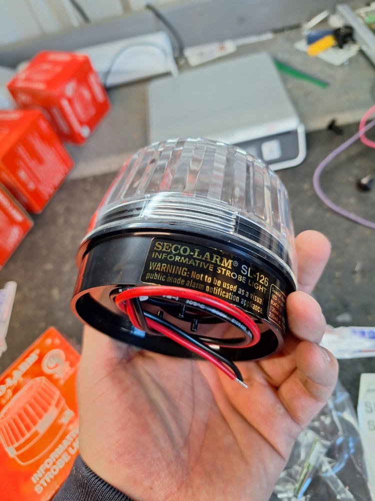 Seco Larm Informative Strobe Light CLEAR NEW