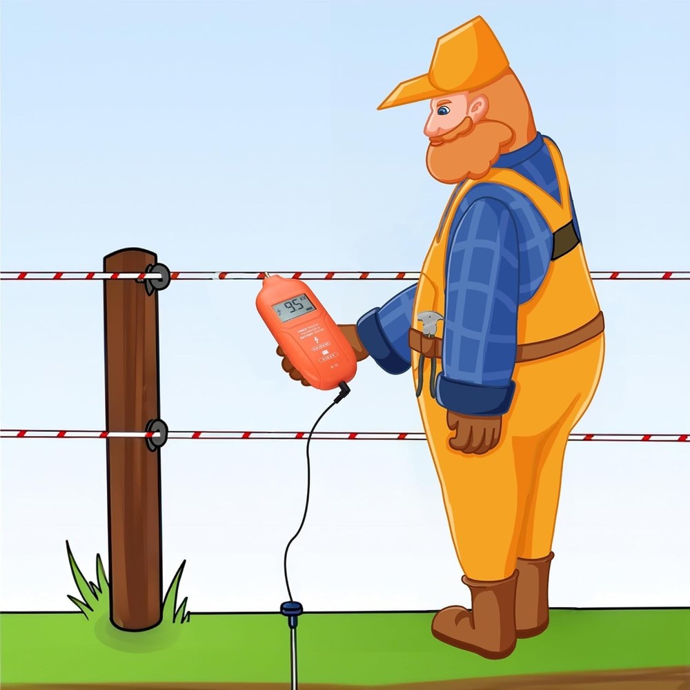 Multi-Function Electric Fence Voltage Tester Max 19.9kV - Ergonomic Design