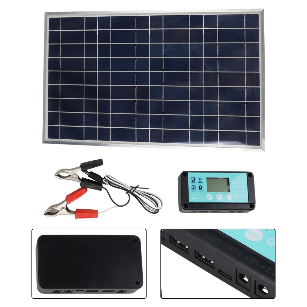 100 Watt Solar Panel Kit with Controller for Portable Energy Solutions