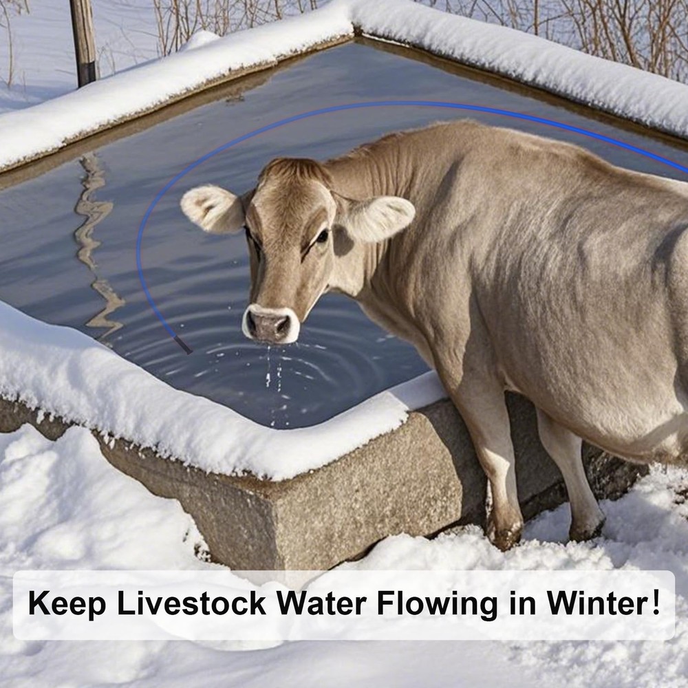 MAXKOSKO 60Ft Sewage Pipe Heating Cable for Wastewater Pipes - Self-Regulating