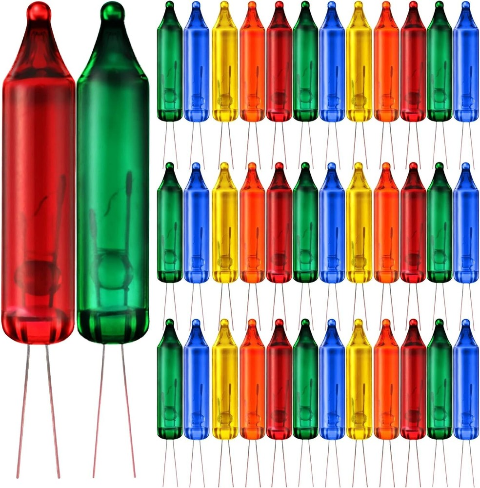 100 Count Mini Incandescent Christmas String Lights 2.5V Replacement Bulbs