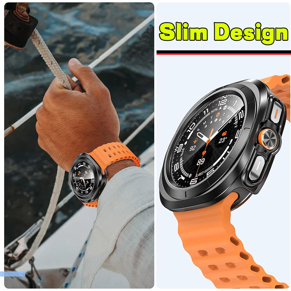 For Samsung Galaxy Watch Ultra 47mm Hard PC Case Screen Protector Full Coverage