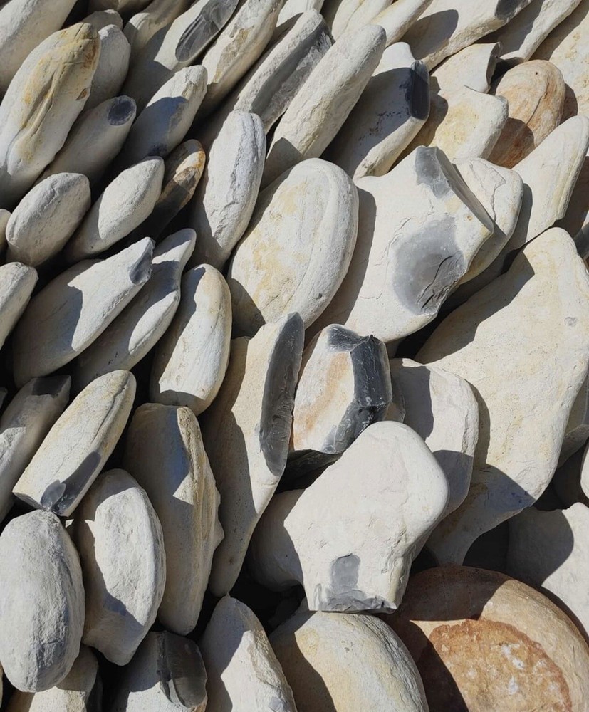 High Grade Flint Knapping Material -  25lbs Georgetown Gray Black Chert