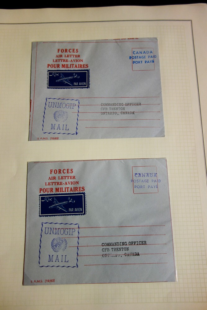 Canada Forces Air Letter for UNMOGIP Mail Scarce