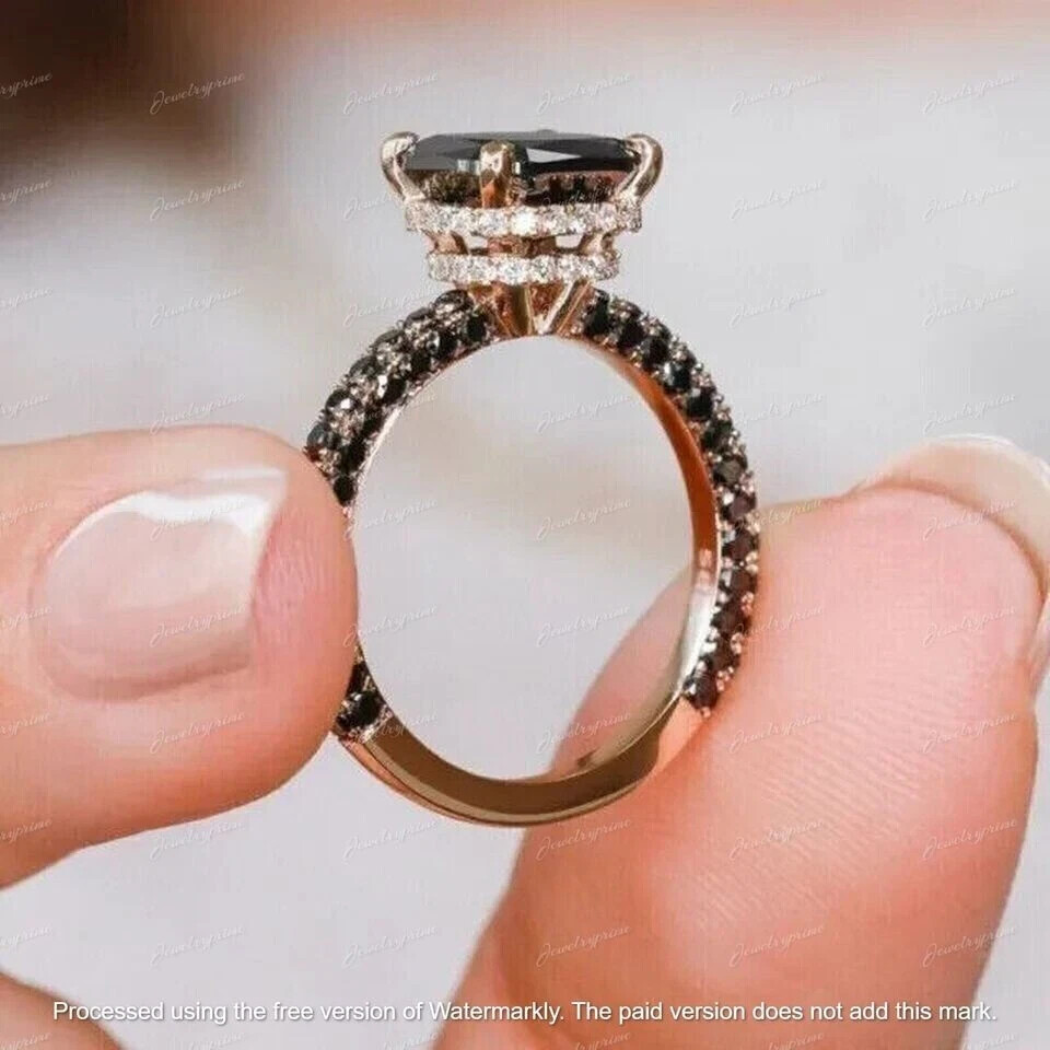 2Ct Lab-Created VVS1/D Diamond Designer Wedding Ring 14K White Gold Fn
