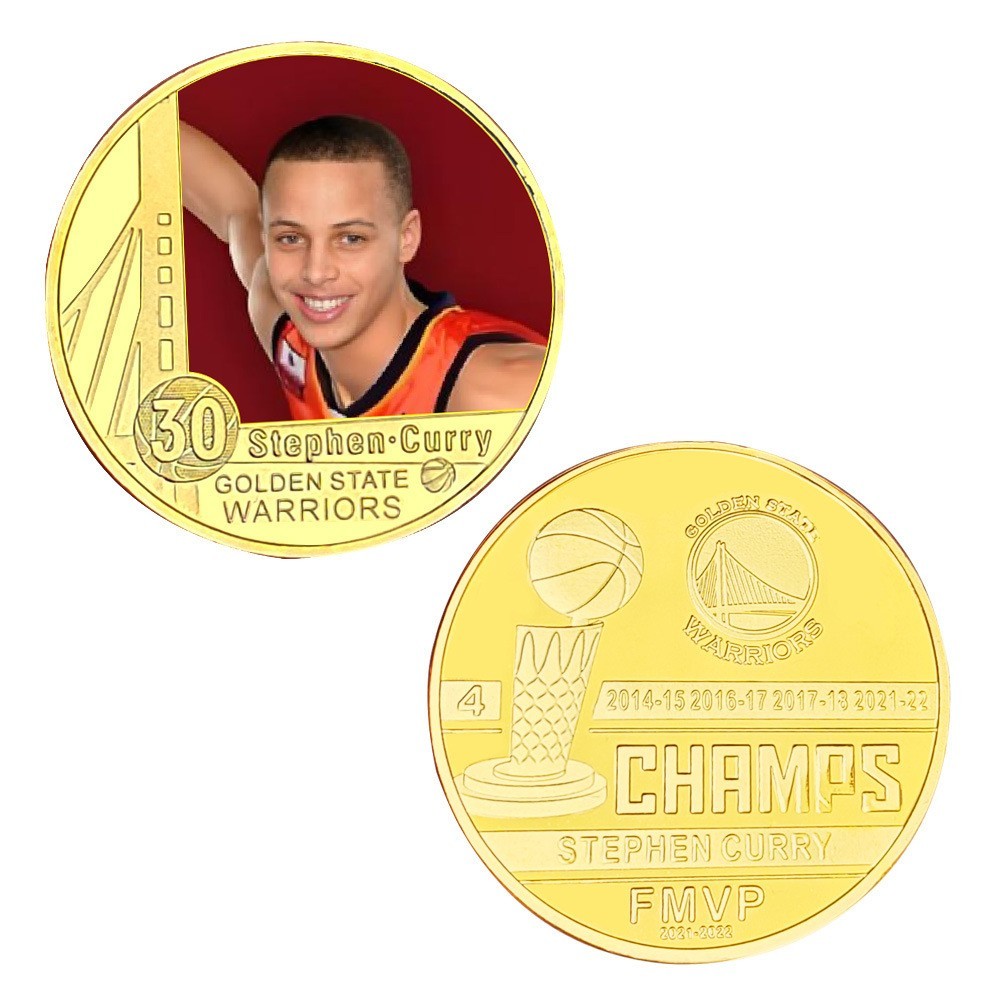 A set of five Curry commemorative coins with gift box