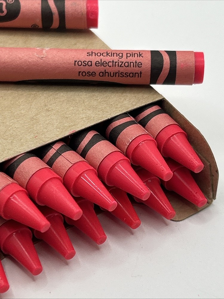 (16) Crayola Crayons (shocking pink) BULK