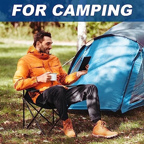2 Pack Lightweight Camping Chairs for Adults & Teens, Medium Black Chairs 2pcs