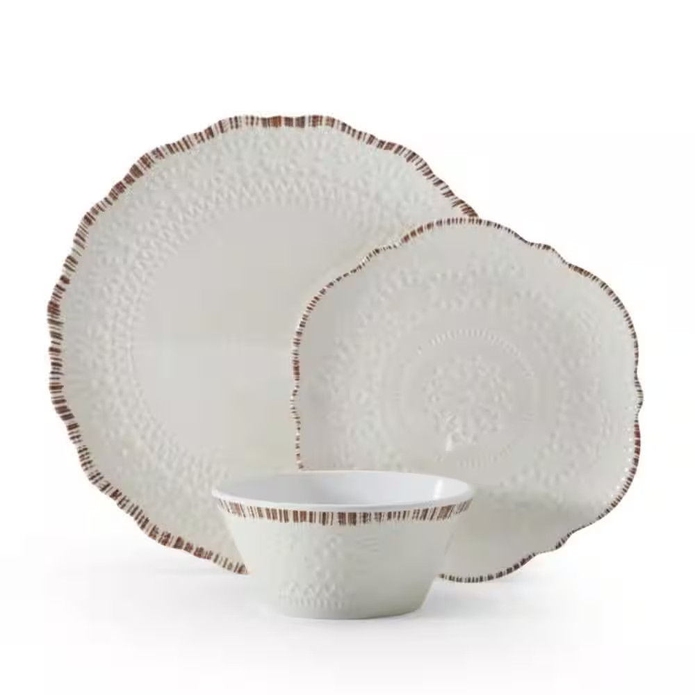 Chateau 12-Piece Melamine Dinnerware Set