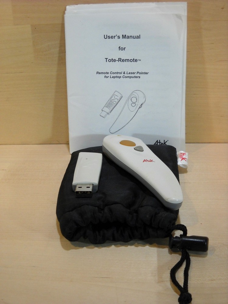 Atek RM100 Tote-Remote Control & Laser Pointer for Laptop Presentations