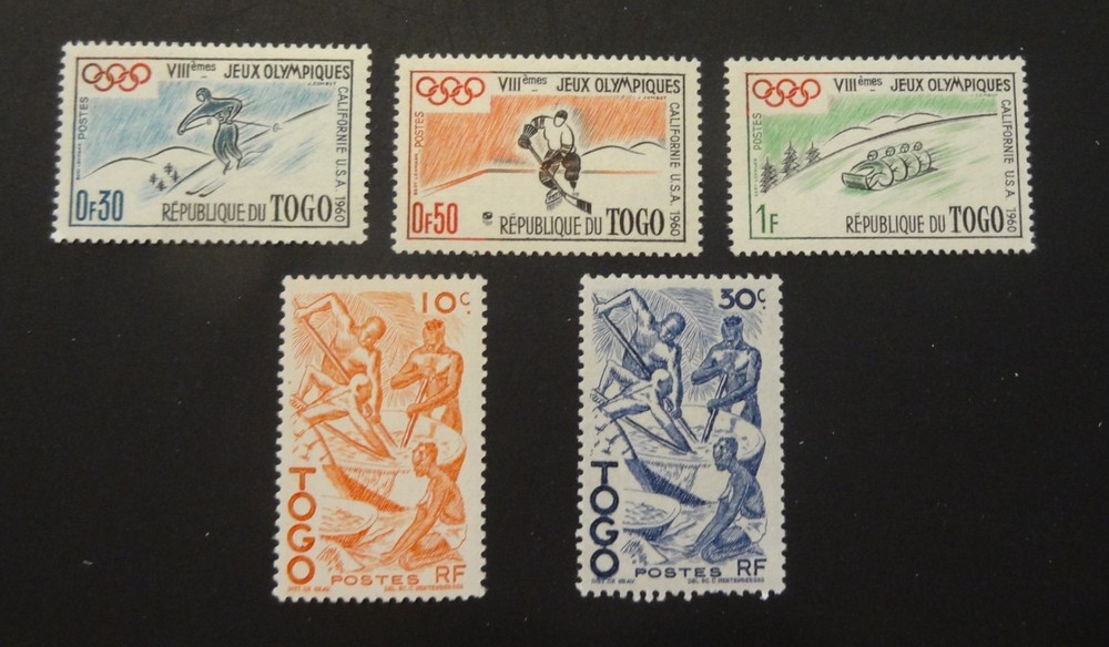 Togo 5 assorted, mixed stamps, MNH, MHM/OG (3071)