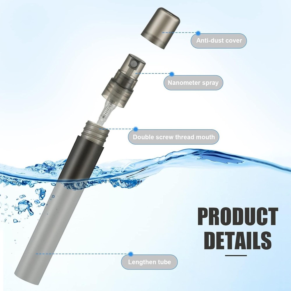 10ml Travel Perfume Spray Bottles Refillable Mini Plastic Atomizers 100pc
