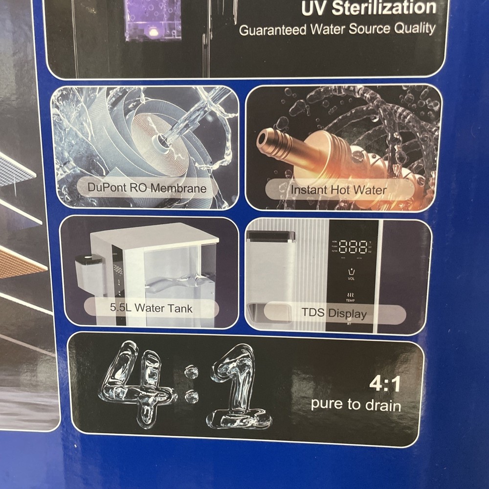 WaterFirst RO Countertop Reverse Osmosis Hot Water Dispenser 3S 5 Stage 5.5L S4