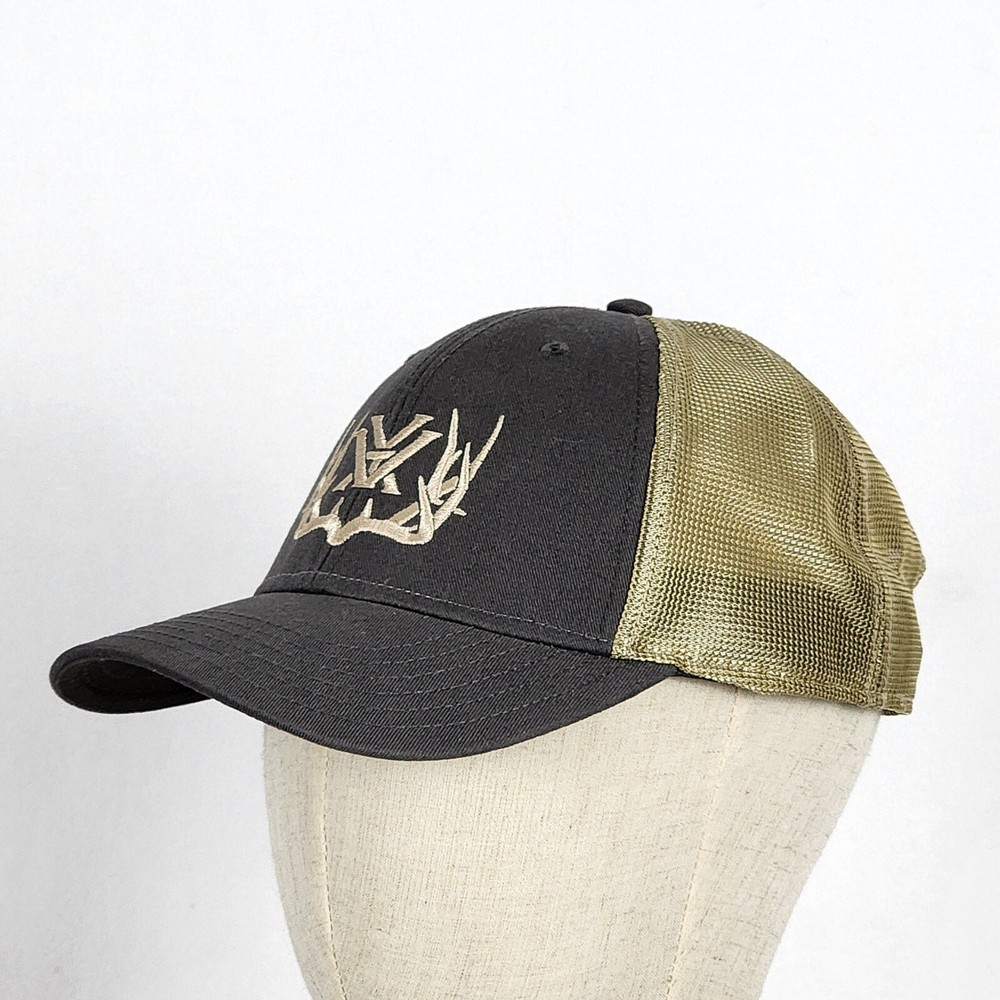 Vortex Optics Vortex Mule Deer Embroidered 6 Panel Gray/Gold Mesh Snapback Hat