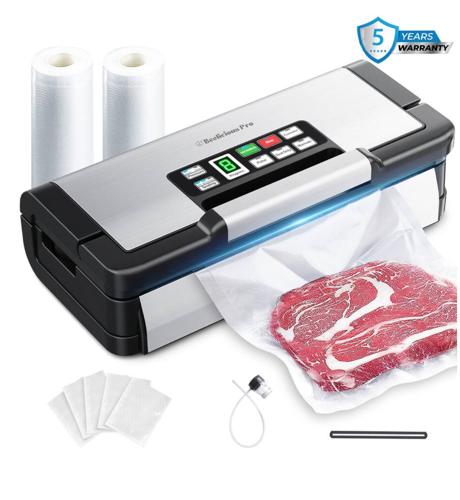 Beelicious Pro VS9313 Vacuum Sealer Machine – Compact Kitchen Sealing – Open Box
