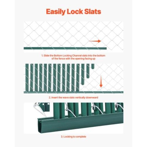 Bottom Locking Privacy Slats SingleWall Vertical BottomLocking Slats