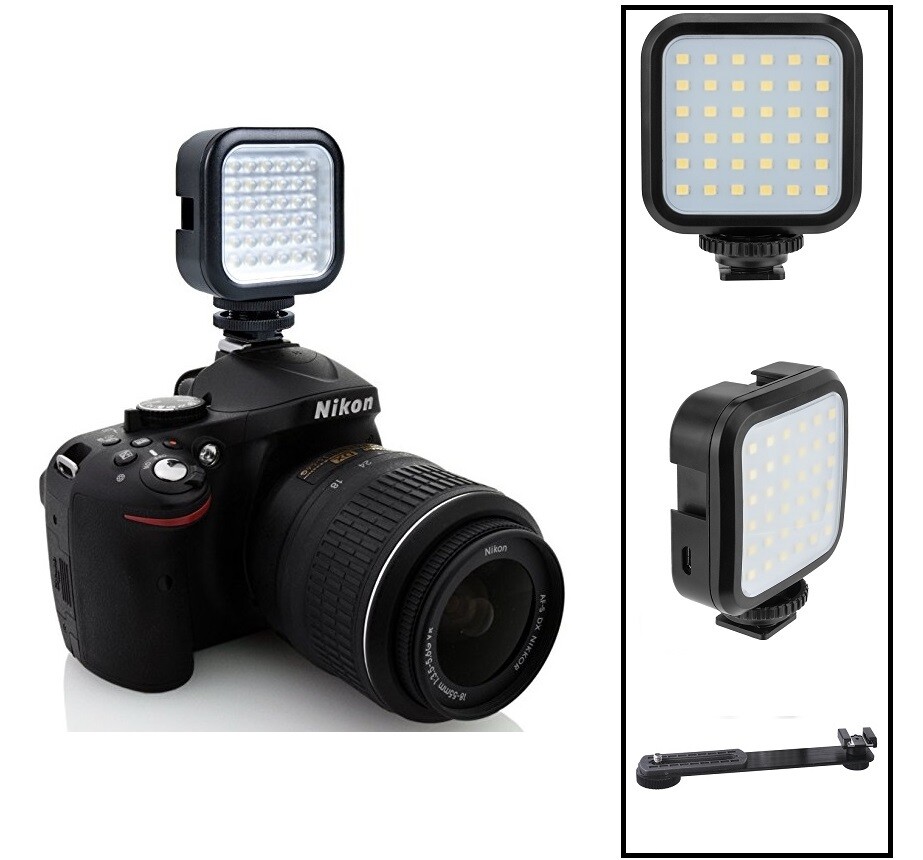 Compact LED Light Kit With Mounting Bracket For Canon Powershot SX70 HS