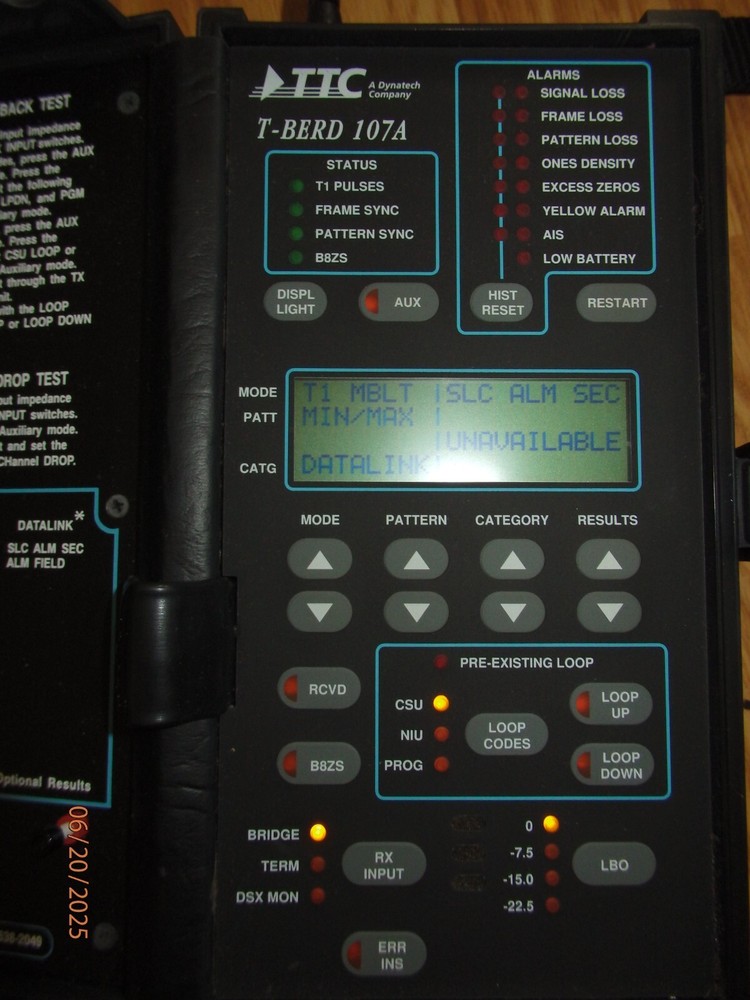 TTC T-Berd 107A T-Carrier Analyzer