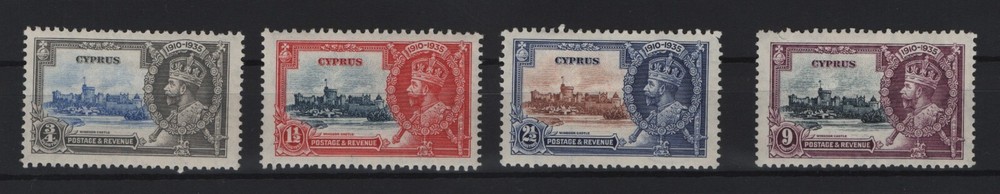 CYPRUS 1935 SILVER JUBILEE ISSUE COMPLETE SET MH STAMPS