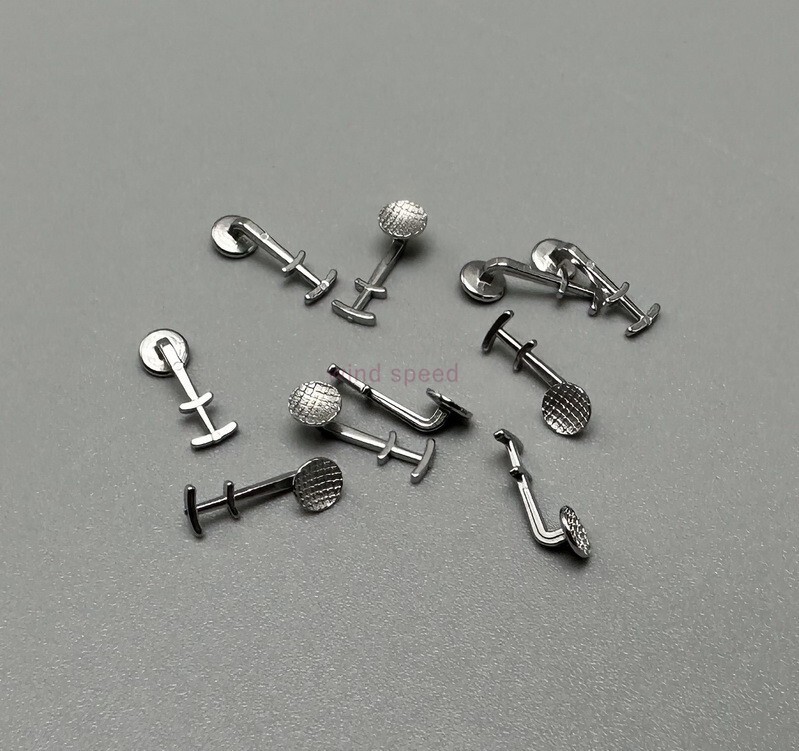 10pcs Dental Ortho Bondable Lingual Button Multi-hook Arms Braces Crimpable Hook