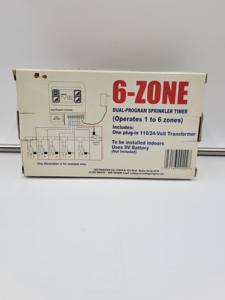 Water Whiz 6-Zone Dual-Program Sprinkler Timer 9202