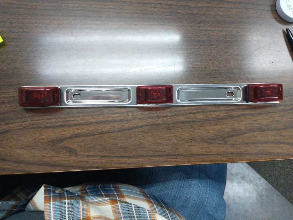 Identification Light Bar for Trailers over 80" Wide - Submersible - Silver Base