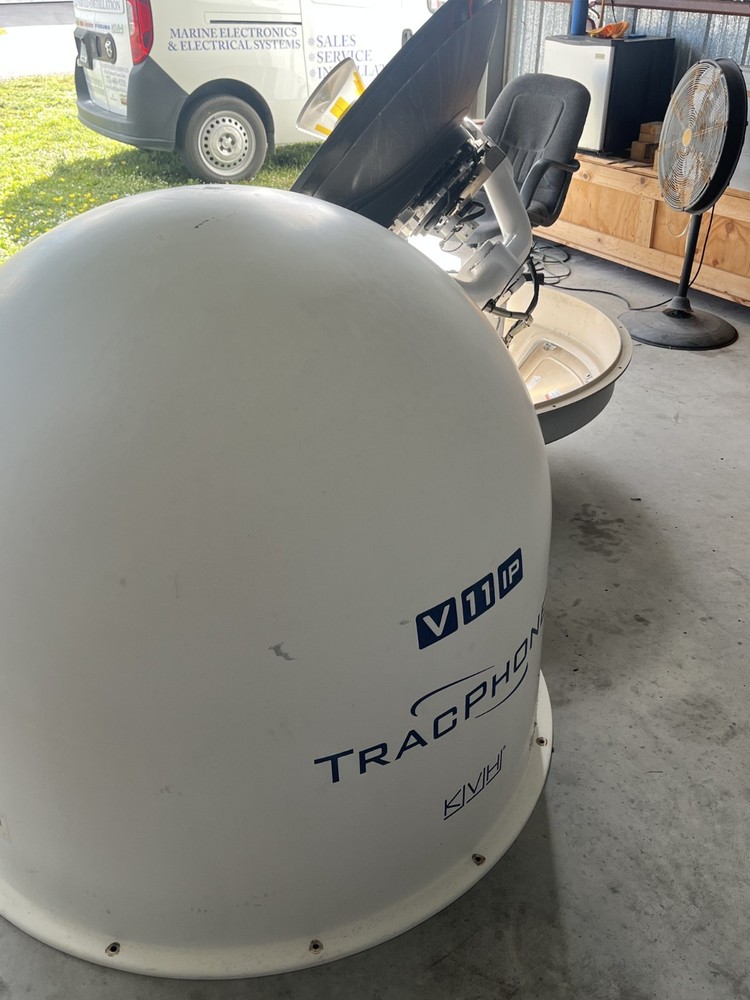 KVH tracphone V11 IP Includes Below Decks Unit and Mounting Hardware, Working