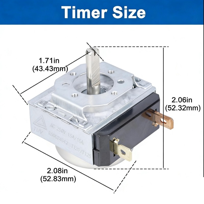 Panel Mount Mechanical Timer with Bells Adjustable Settings Timer Switches