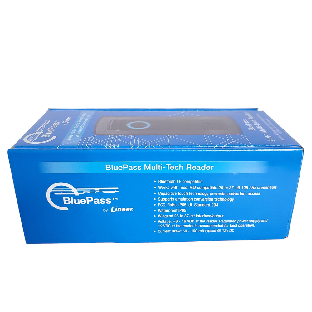BluePass by Linear 2-N-1 Multi-Tech Reader 2N1-BTPRX 125 KHz All In One Reader