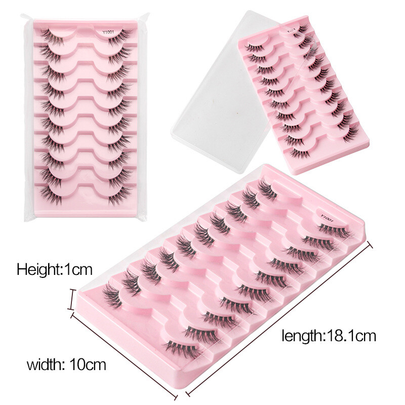 Eyelash Extension Reusable Half Eyelashes Segmented False Eyelashes 10Pairs✔