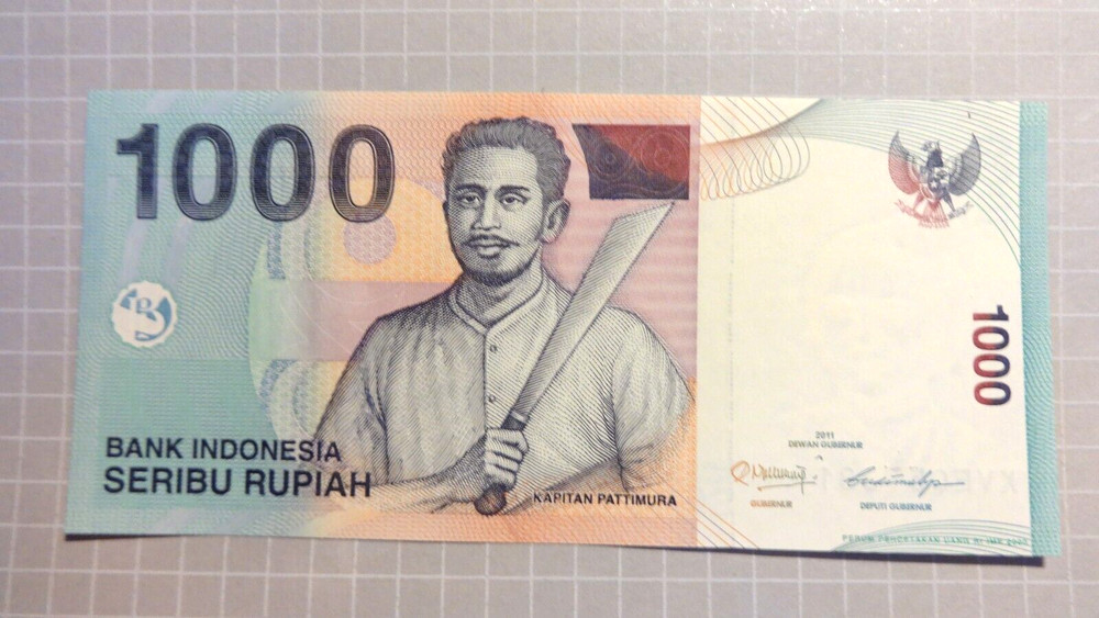 Indonesia 2011  1000 Rupiah UNC  Banknote  👀