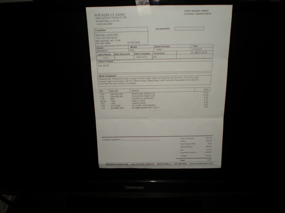 Marantz 1030 ( Restored )