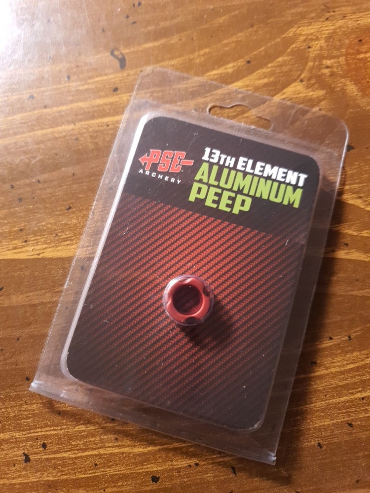 PSE 13TH ELEMENT ALUMINUM PEEP 1/4 RED
