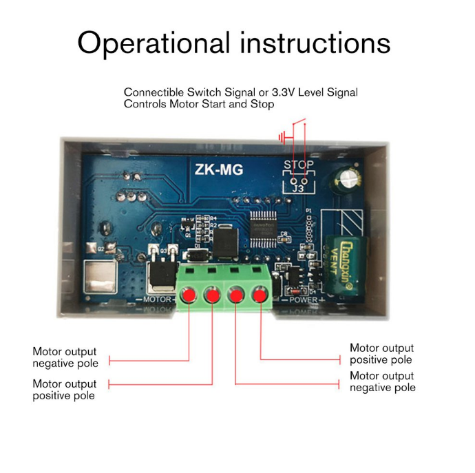 DC 12V 24V 5A DC Motor Controller PWM Adjustable Speed Digital Display Encoder