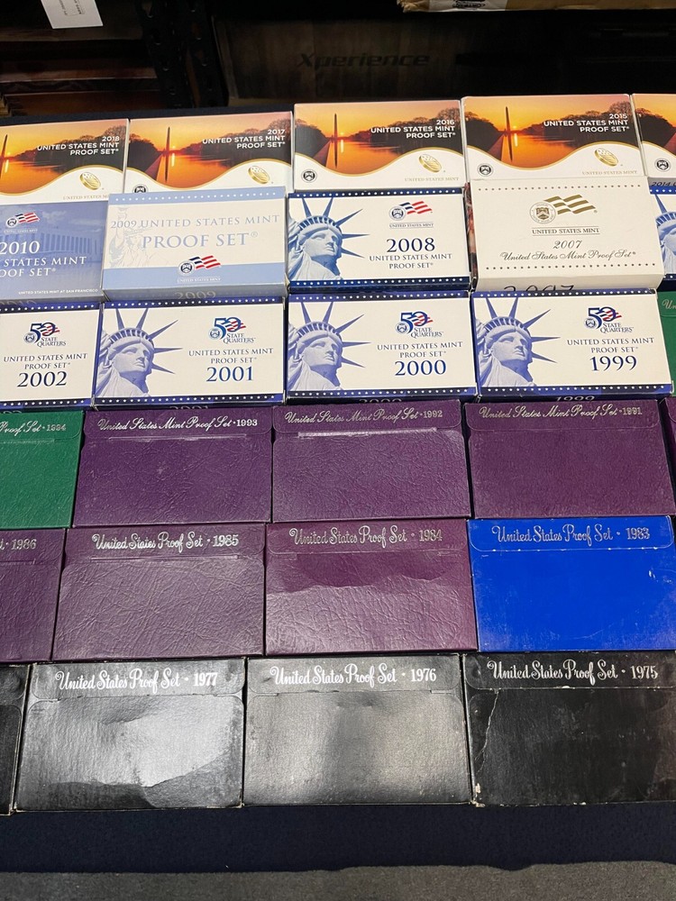 1968 Through 2020 U.S. Proof Sets (53 Different Sets)