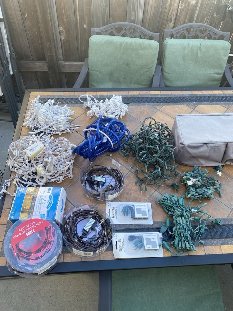 Assorted Christmas Lights  ICICLES ROPE LED OUTDOORS  AND MORE