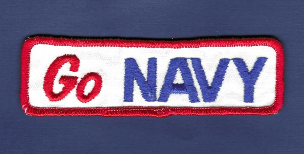 US Navy Red, White, and Blue "Go NAVY" Patch