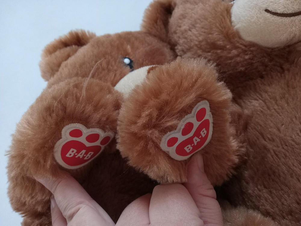 Two EUC Build-A-Bear Workshop Brown Bears Stuffed Animals Plush