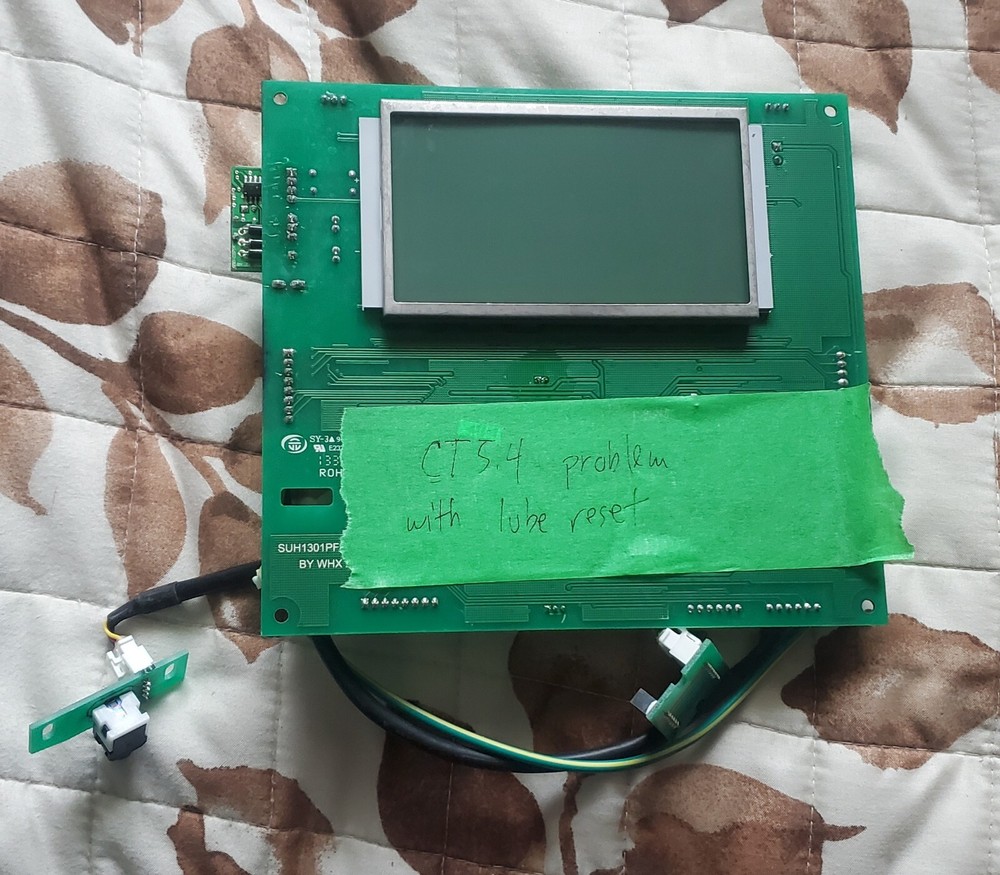Horizon CT5.4 Console Board With Lube Reset Problem (Read Description)