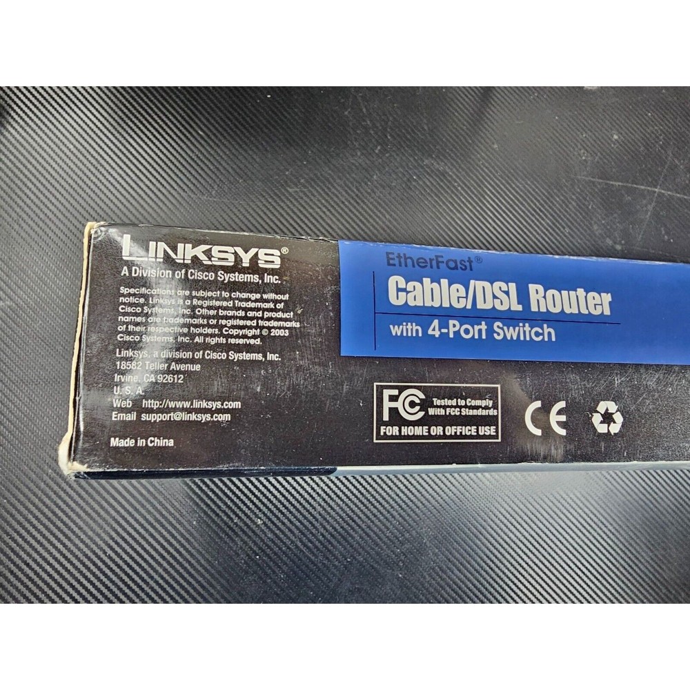 Linksys EtherFast 4-Port Cable/Dsl Wired Router BEFSR41
