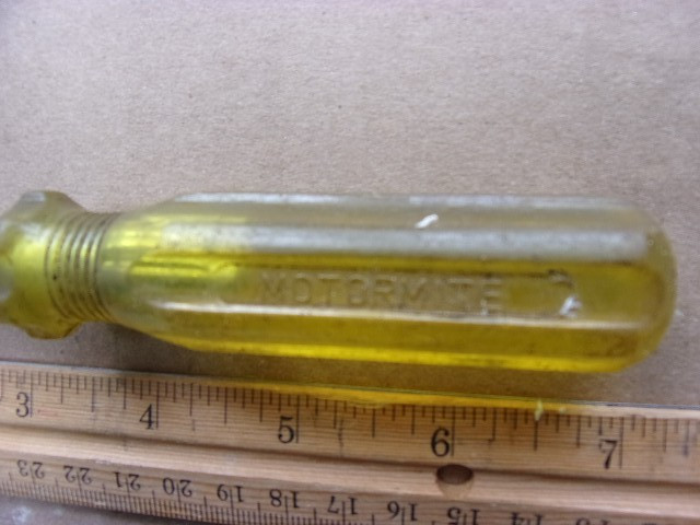 VINTAGE BRAKE HOLD DOWN SPRING TOOL MOTORMITE YELLOW HANDLE