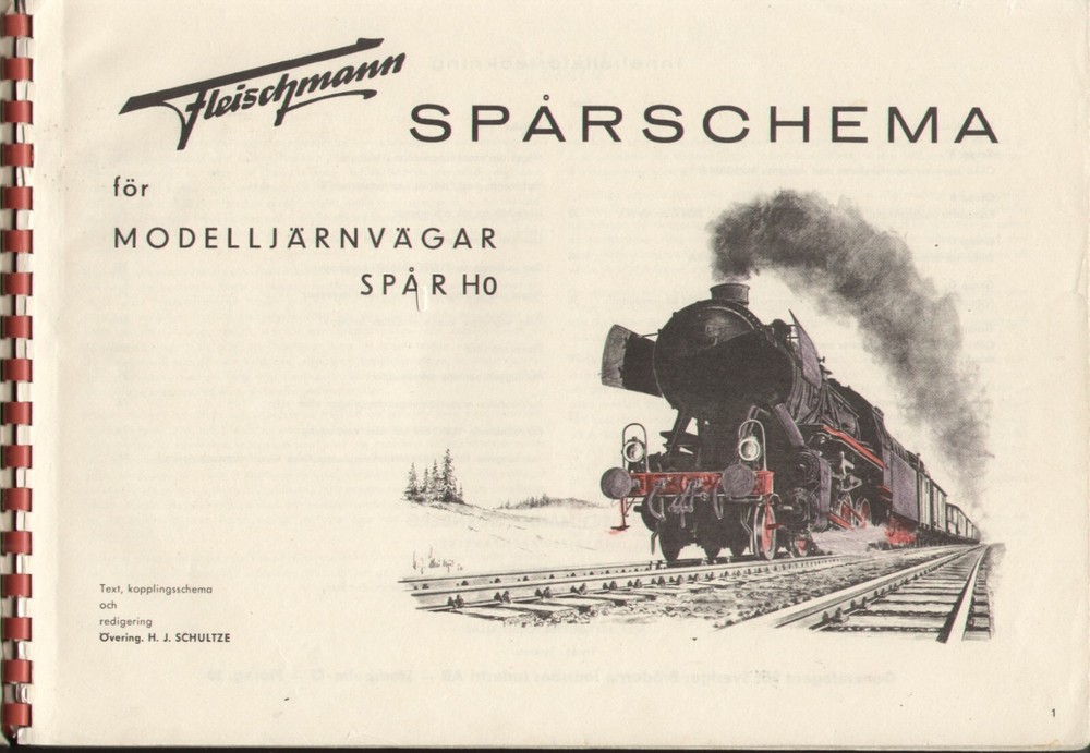 catalogue Fleischmann 1956 track systems HO Swedish SV cc