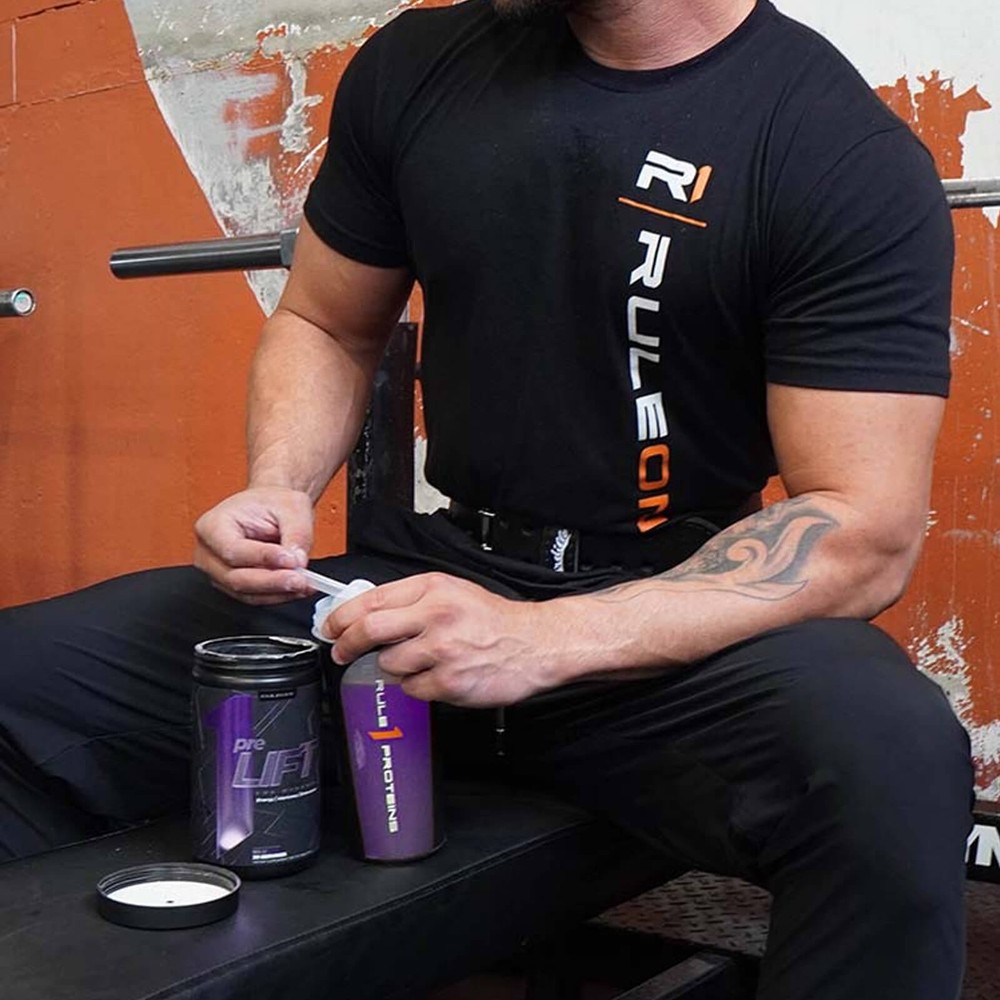 RULE 1 preLIFT Blue Raspberry High Intensity Pre Workout 450g