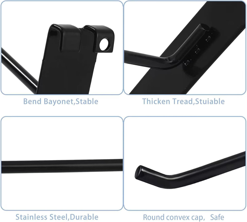 Gridwall Hooks 6 Inch,50Pc Display Hooks for Grid Wall Heavy Duty Gridwall Hook