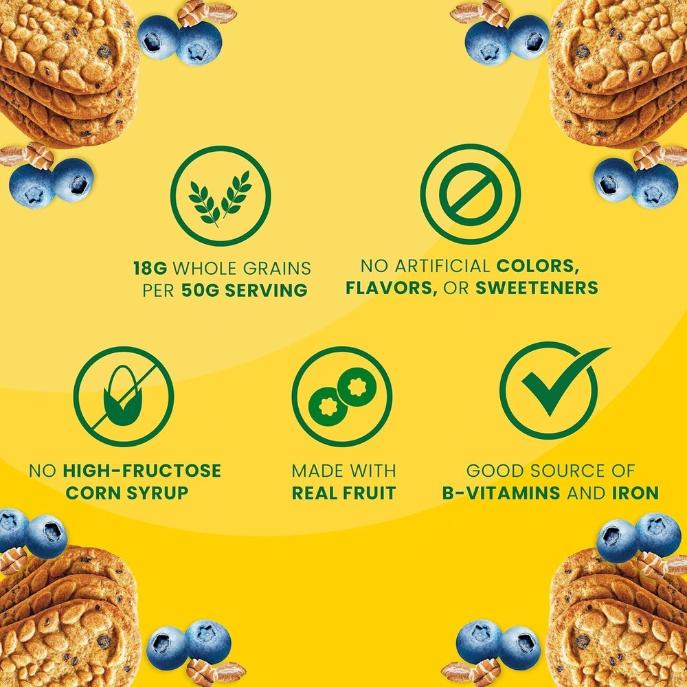 belVita Blueberry Breakfast Biscuits, Value Pack, 12 Packs (4 Biscuits Per Pack)