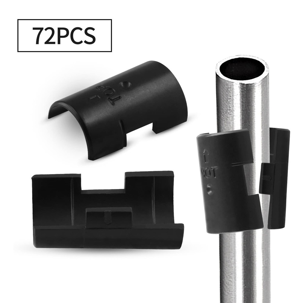 Bivethoi 72 Pack Wire Shelf Clips for 1 Inch Post, Split Shelving Sleeves Rep...