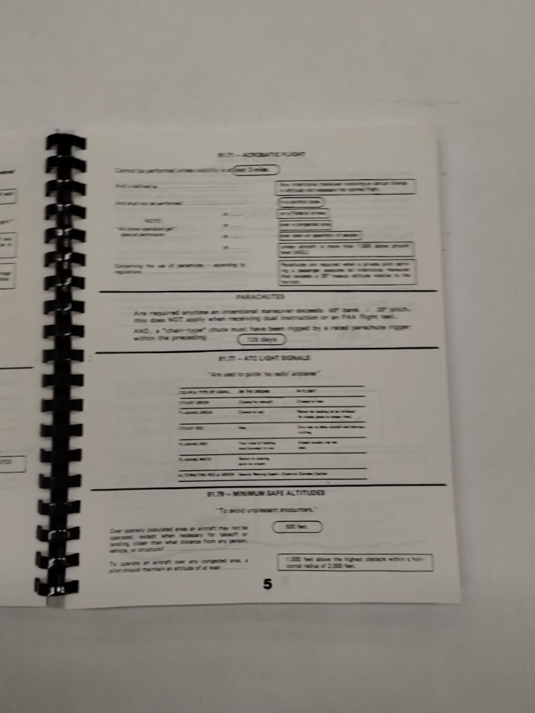 Flight Tech, Inc. Private Pilot Course Manual 1984, -Original