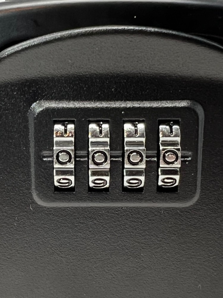 4 Digit Combination Security Lock Box Safe Large 5 Key Waterproof Black