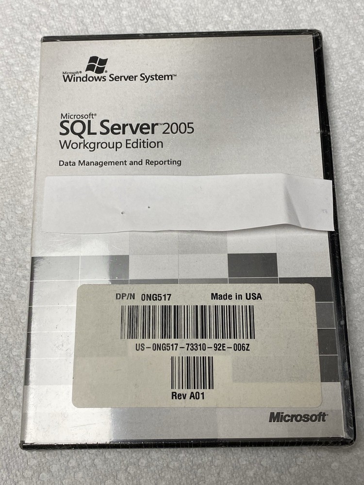 NEW SEALED Microsoft SQL Server 2005 Workgroup Edition Dell With key 006Z