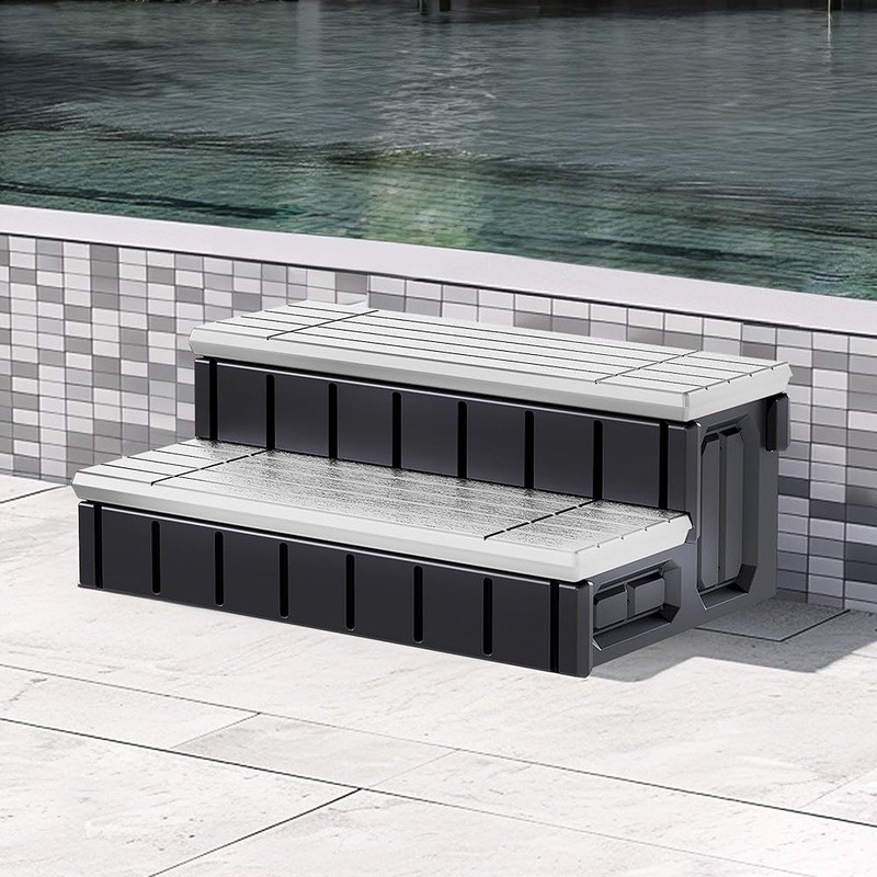 Universal Spa Step Non Slip Plastic Storage Easy Assembly Versatile Use
